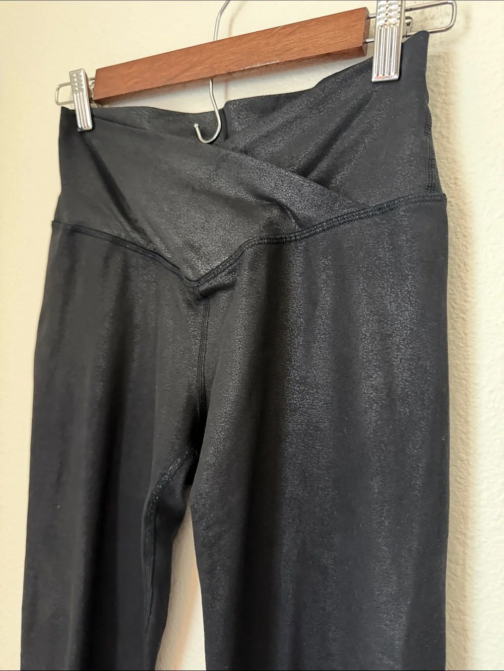 Aerie offline The Hugger Crossover Faux Leather Leggings